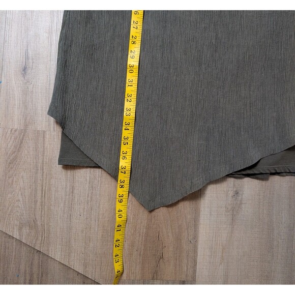 J Jill Pure Jill Size S Dress Sleeveless Asymmetric Textured Tencel Olive Green - Picture 12 of 12